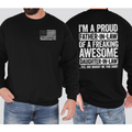 I'm A Proud Father In Law Of A Freaking Awesome Daughter In Law T Shirt, Funny Father In Law Shirt, Father's Day Gift For Fil, Unisex Regular Fit Crewneck Tee, Classic Streetwear