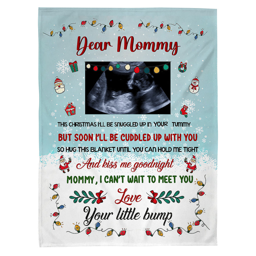 Gifts For New Mom, But Soon I Will Be Cuddled With You Sonogram Photo, Personalized Blanket, Gifts For Mom To Be, Fleece Sherpa, 1st Time Mom Blanket, Gifts For Christmas