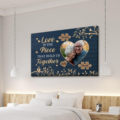Anniversary Canvas, Couple Photo Print With Names, Heart Wall Art, Wooden Style Decor, Personalized Canvas Wall Art, Gifts For Him Her Honey, Poster Prints Decor, Gifts For Valentie
