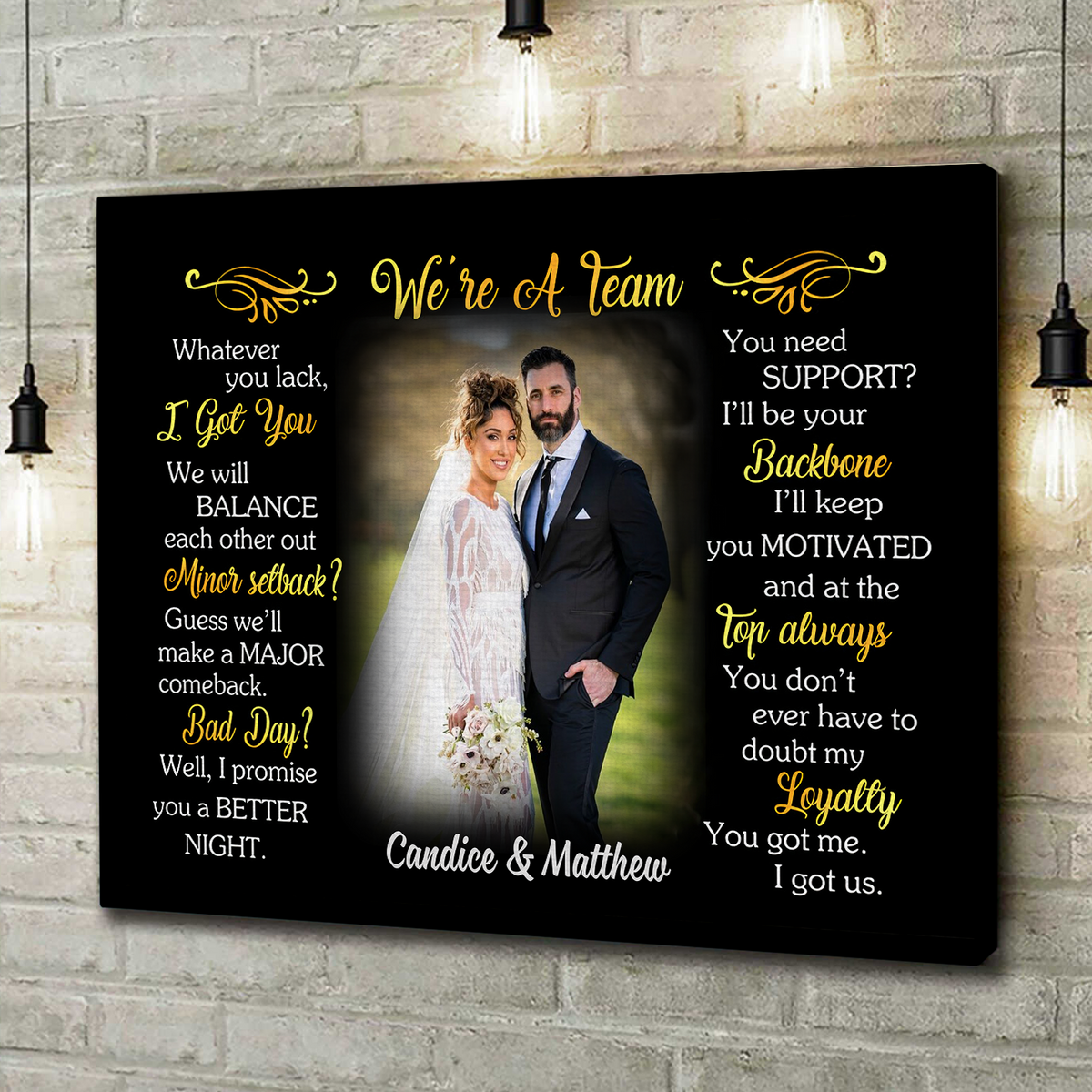 Personalized Canvas Wall Art For Couple In Love From Sweetheart His And Hers Gifts Couple Photo Whatever You Lack I Get You Custom Name Poster Prints Hanging Home Decor For Valentines