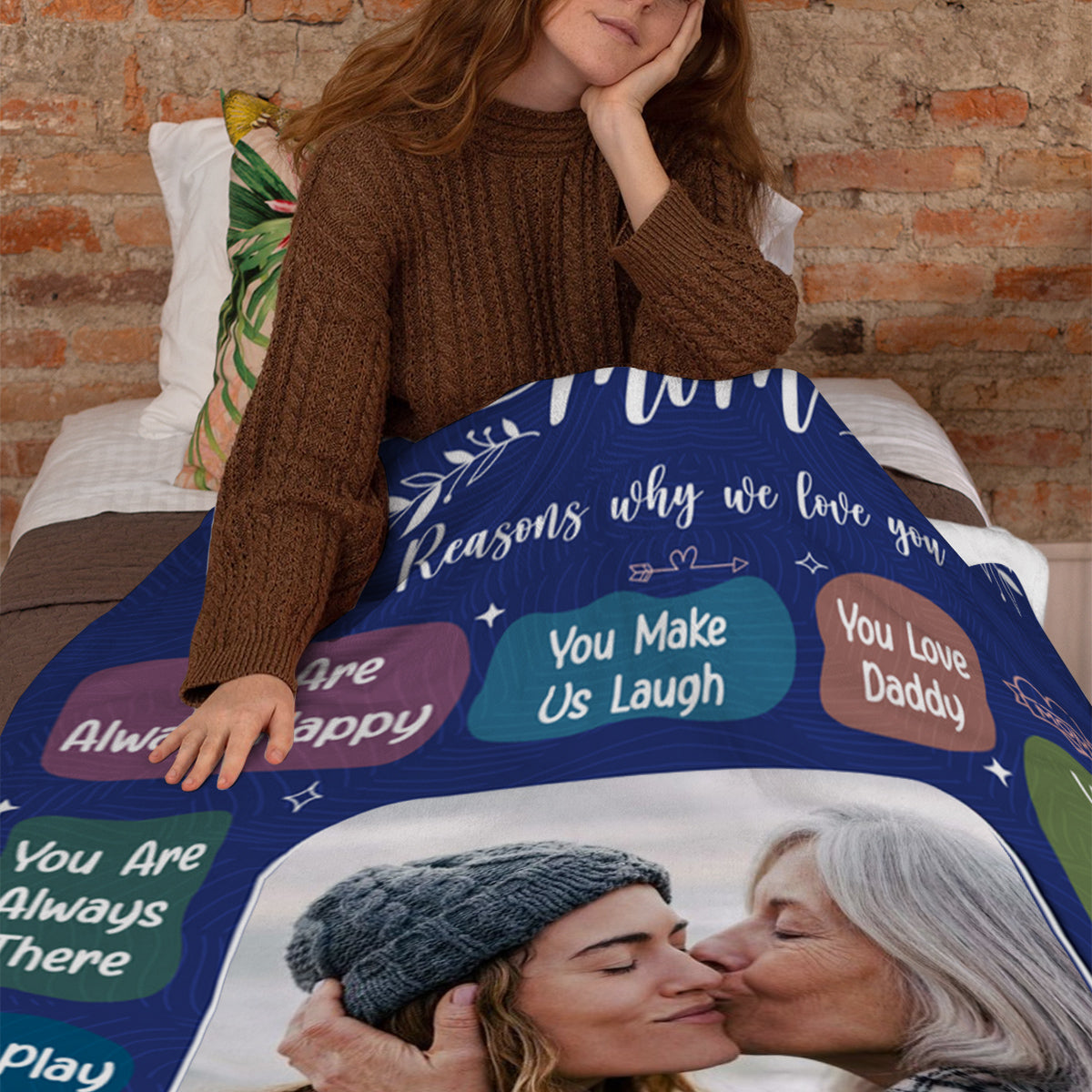 Gifts For Mother, Reasons Why Love You Help Us Clean Our Mess, Personalized Blanket, Funny Gifts For Mom Mother From Son Daughter, Fleece Sherpa Blanket, Gifts For Birthday Mothers Day