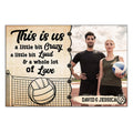 A Little Bit Loud & A Whole Lot Of Love Poster Canvas Wall Art, Personalized Name Volleyball Couple Photo Print, Romantic Sports Wall Decor, Personalized Canvas Art, Gifts For Him Her