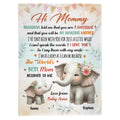 1st Time Mom Gifts, I've Only Been With You For A While Cute Mommy Baby Elephant, Personalized Blanket, Gifts For New Mommy, Fleece Sherpa, Blanket For New Mom, Gifts For Mother's Day