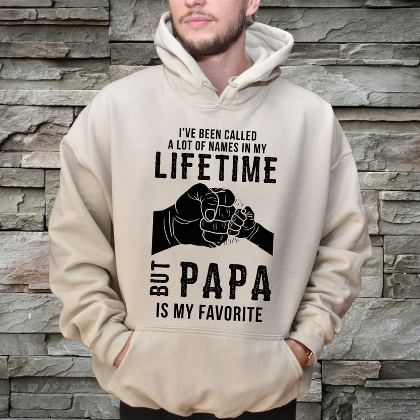 Papa Is My Favorite Name Shirt, Funny Grandpa T Shirt For Men, Cute Grandfather Gift From Granddaughter, Father’S Day Grandpa Tee, Birthday Gift For Papa, Family Matching Shirt, Grandpa Appreciation Gift, Unisex Crewneck Pullover Tee, Casual Clothing