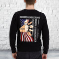 Personalized Shirt For Papa From Grandkids Custom Name Grandpa & Grandsons Granddaughters Unbreakable Bond Flag Back Side T-Shirt Papa Gifts Shirts For Men Family On Christmas