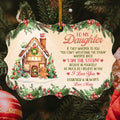 Cute Cookie House As Much As I Believe In You, To My Daughter Gingerbread House Ornament, Mom To Daughter Christmas Tree Aluminum Ornament, Holiday Decoration Gifts For Daughters Girls