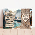 Personalized Couple Poster, And So Together We Built A Life We Loved Rustic Wood Sign And Tree Heart Design, Gifts For Him Her Honey, Canvas Prints Wall Decor, Gifts For Valentine