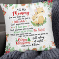 Personalized Square Pillow For New Mom From Family Pregnancy Gifts Cute Giraffe With Baby Sleeping I've Only Been With You Xmas Custom Name Double Sided Sofa Couch Cushion On Christmas