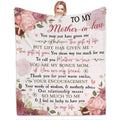 Personalized To My Mother In Law Blanket From Daughter In Law So Lucky To Have You My Life Floral Custom Gifts For Mother In Law Fleece Sherpa Blanket For Birthday Mother's Day Wedding