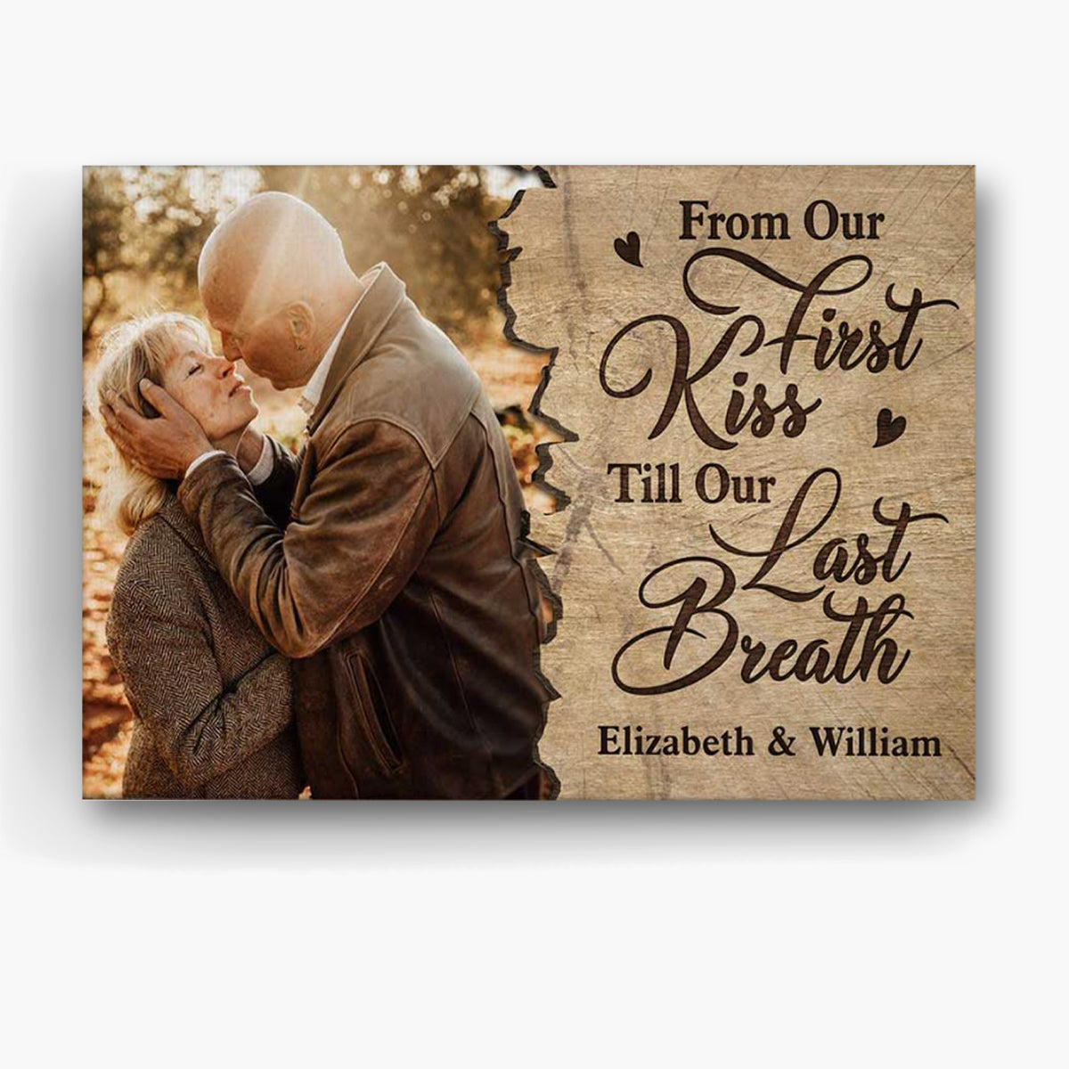 Personalized Canvas Wall Art For Wife Husband From Darling Unique Gifts For Couples Romantic Quotes Wooden Background Custom Name Poster Prints Hanging Home Decor For Valentines