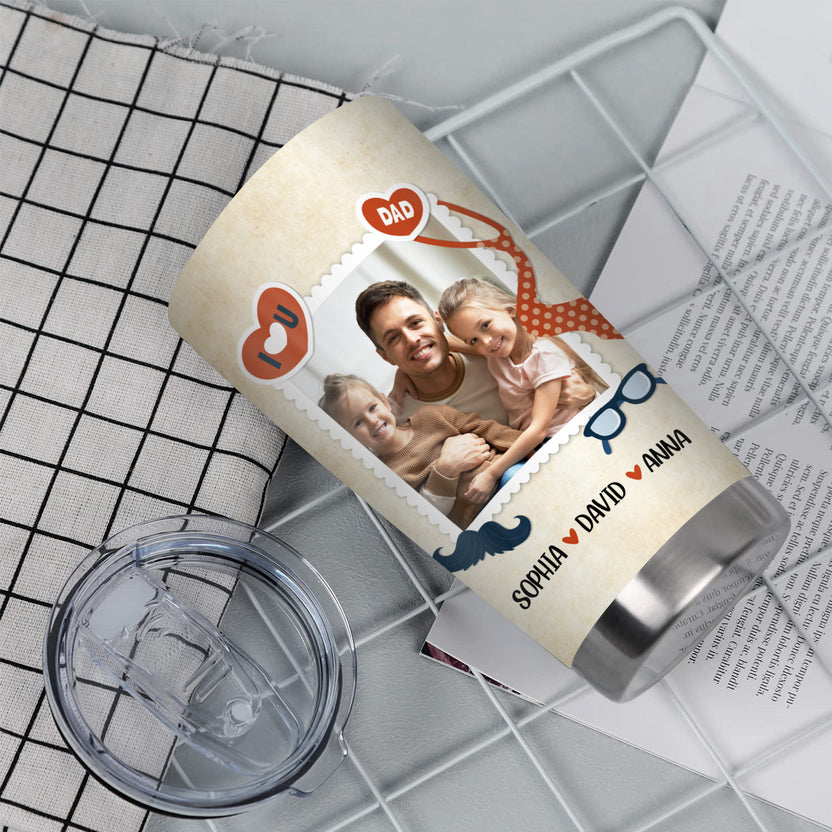 Being Our Daddy Is The Only Need Personalized Name Tumbler, Custom Kids Names Photo, Stainless Steel Coffee Travel Mug, Personalized Tumbler, Gifts For Dad Gag Gifts From Daughter Son