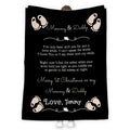 Personalized Blanket For Expecting Mom Dad From Baby Bump New Parents Gifts Happy First Christmas 1St Xmas As Daddy & Mommy