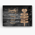 Unique Family Gifts, Family A Little Bit Of Crazy Heart Street Sign, Personalized Canvas Wall Art, Gifts For Parents, Poster Prints Home Decor, Family Wall Art, Gifts For Birthday Xmas