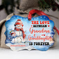 Grandma Gifts, Cute Xmas Winter The Love Between Grandma & Granddaughter Is Forever, Aluminum Ornament For Grandmother Women