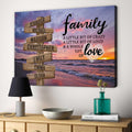 Personalized Canvas Wall Art For Mom Dad Grandma From Kids Grandkids Wooden Signs Beach Sunset Whole Lot Love Custom Multi Name Poster Prints Home Decor Family Gifts For Mom Dad On Birthday