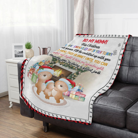 First Mom Gifts, Mommy You Are Doing A Job Bear Family Together, Personalized Blanket, Gifts For Mommy Mom To Be, Fleece Sherpa, New Mom To Be Blanket, Gifts For Christmas Birthday