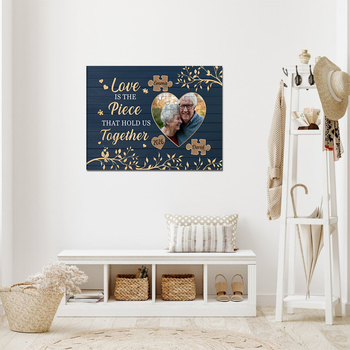 Anniversary Canvas, Couple Photo Print With Names, Heart Wall Art, Wooden Style Decor, Personalized Canvas Wall Art, Gifts For Him Her Honey, Poster Prints Decor, Gifts For Valentie