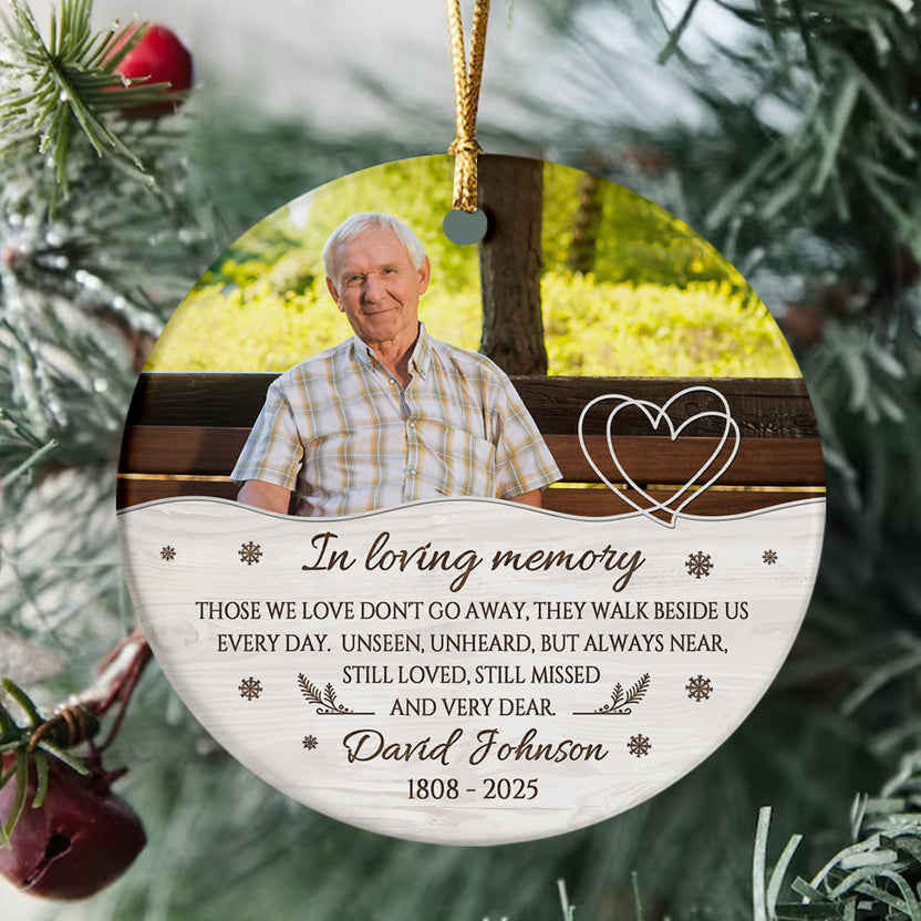 Sympathy Gifts, Memorial Ornament, Still Love, Still Missed And Very Dear Ceramic/ Plastic Circle Ornament For Loss Of Mom Dad, Xmas Tree Decoration, Funeral Gifts For Anniversary