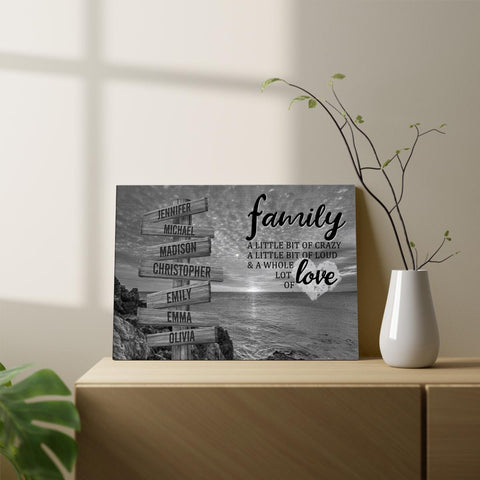 Personalized Canvas Wall Art For Mom Dad Grandma From Kids Grandkids Wooden Signs Ocean A Whole Lot Love Custom Multi Name Poster Prints Home Decor Family Gifts Ideas For Mom Dad On Birthday