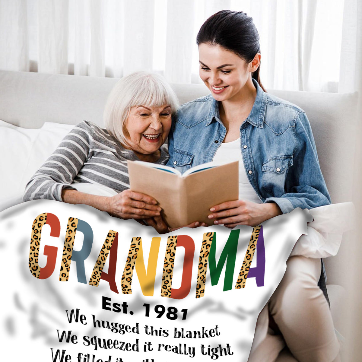 Grandmother Blanket, Established Year Title, Inspirational Poem Style, Personalized Names Display, Personalized Blanket, Gifts For Nana From Grandkids, Custom Fleece Sherpa Blankets