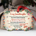 Granddaughter Gifts, Airmail Letter Just Go Forth And Aim For The Skies Medallion Aluminum Ornament For Baby From Mimi, Xmas Tree Decor, Gifts Holiday Winter Xmas Christmas Tree Hanging