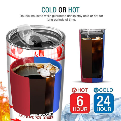 If I Had My Life To Live Over Tumbler Cup, "I’D Find Sooner And Love You Longer”, Personalized Tumbler, Gifts For Him Her Wife Husband 20oz With Lid Travel Cup, Gifts For Valentine