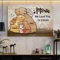 Gifts For Mom, Cute Wooden Pieces Bears Mommy With 5 Kids Hugging, Personalized Canvas Wall Art, Gifts For Mommy Women From Kids Children, Poster Prints Wall Decor, Gifts For Xmas