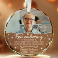 Sympathy Gifts, Memorial Ornament, Remembering You Is Easy I Do It Every Day, Miss You Is The Heartache That Never Goes Always Circle Glass Ornament For Loss Of Mom Dad, Xmas Tree Decor
