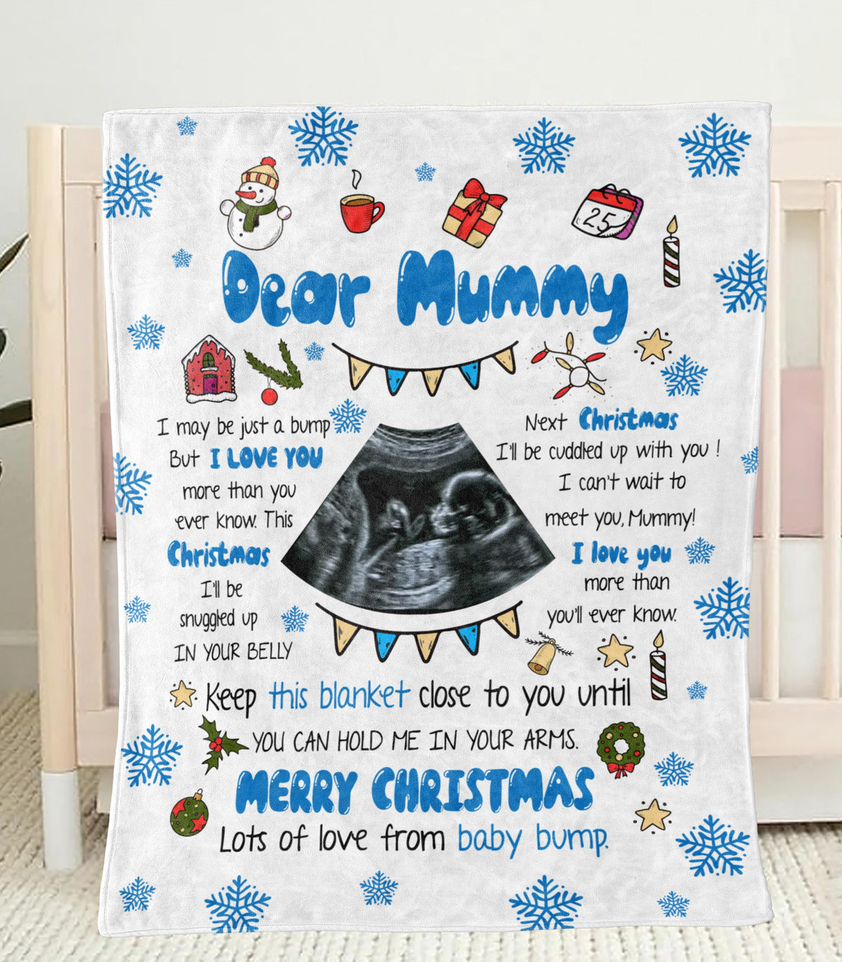Personalized Blanket For Future Mother From Baby Bump I Can't Wait To Meet You Mummy Pregnancy Custom Name Upload Photo First Time Mom Gifts Fleece Sherpa Blanket For Christmas Xmas