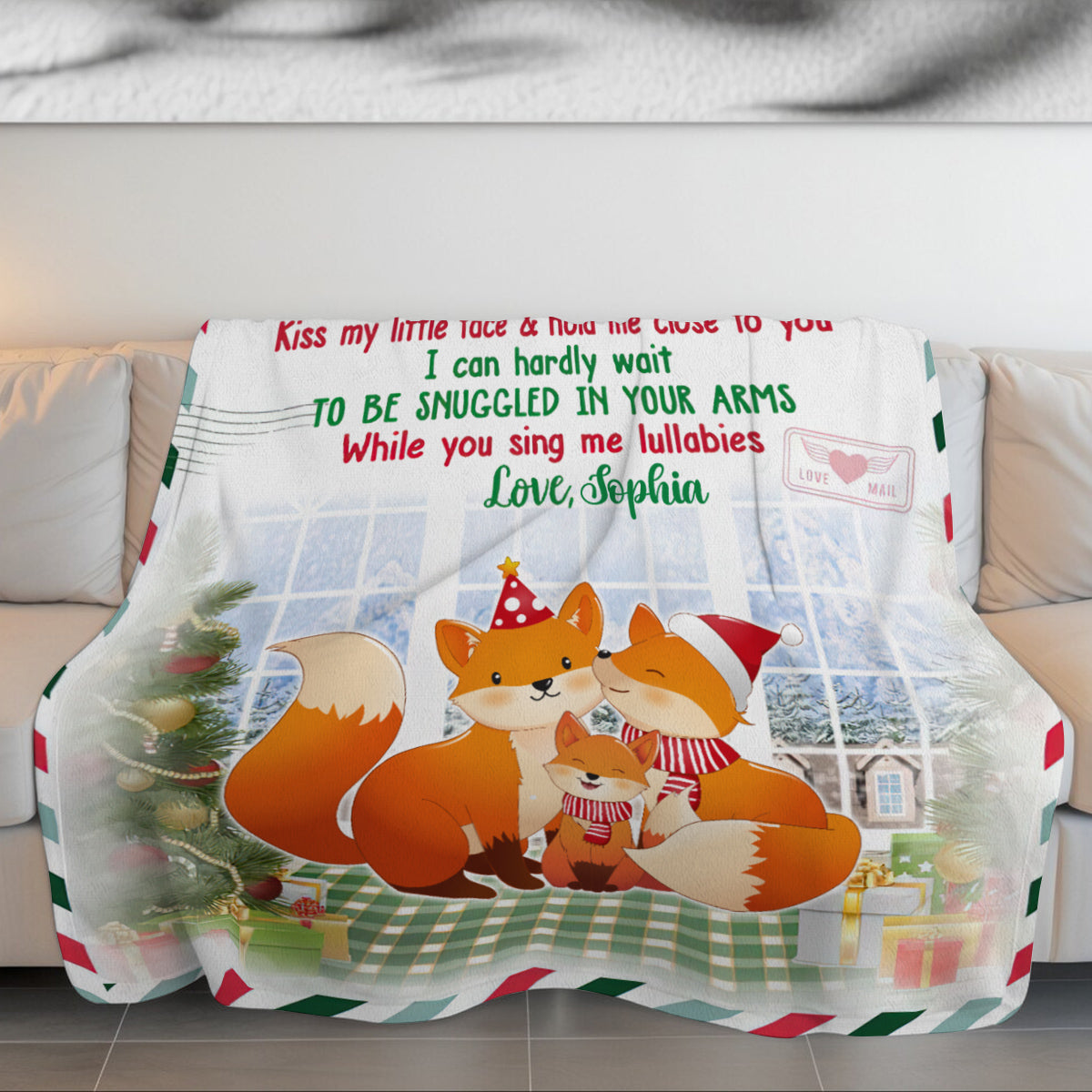 Gifts For Expecting Mom, As I Wiggle In Your Tummy Fox Family, Personalized Blanket, Gifts For New Mom Mom To Be Mommy, Fleece Sherpa, First Mom Blanket, Gifts For Christmas Birthday