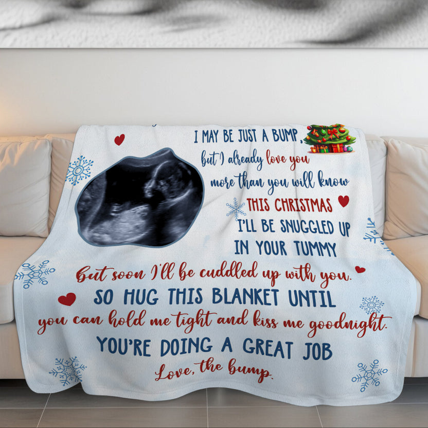 Mom To Be Gifts, Grandma Told Me That You Are Awesome Upload Baby Ultrasound, Personalized Blanket, Gifts For New Mommy, Fleece Sherpa, 1st Time Mom Blanket, Gifts For Christmas