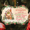 Cookie House Precious Daughter, Mom To Daughter Gingerbread House Aluminum Ornament, Christmas Tree Holiday Decoration, To My Daughters Keepsake Ornament, Gifts For Girl