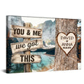 You & Me, We Got Rustic Wood Sign And Tree Heart Design, Personalized Canvas Wall Art, Gifts For Him Her From Darling, Poster Prints Wall Decor, Gifts For Valentine Anniversary
