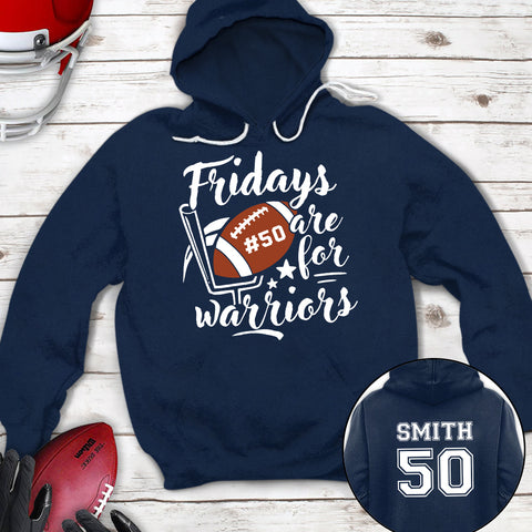 Personalized T-Shirt For Mom Dad From Son Boy Kids Football Gifts Friday Are For Football Game Fan Football Family Football Games Day Custom Title And Number Short Sleeve Tops Tee Shirt