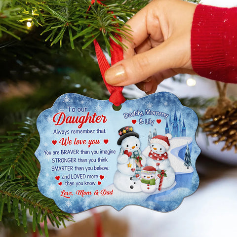 Daughter Gifts, Snowflakes You Are Smarter Than You Believe Medallion Aluminum Ornament Christmas Idea For Girls From Mom Dad