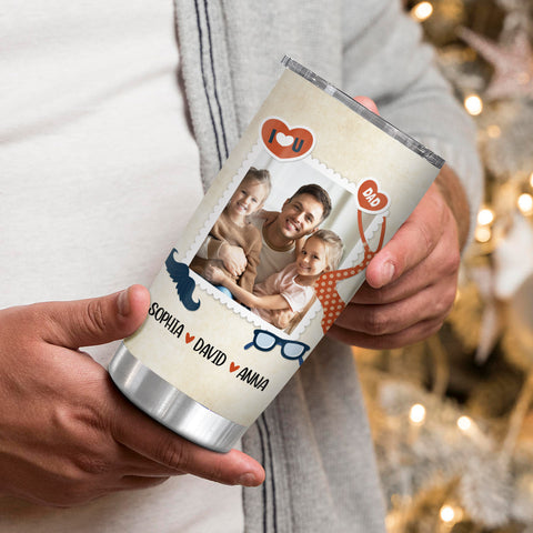 Being Our Daddy Is The Only Need Personalized Name Tumbler, Custom Kids Names Photo, Stainless Steel Coffee Travel Mug, Personalized Tumbler, Gifts For Dad Gag Gifts From Daughter Son