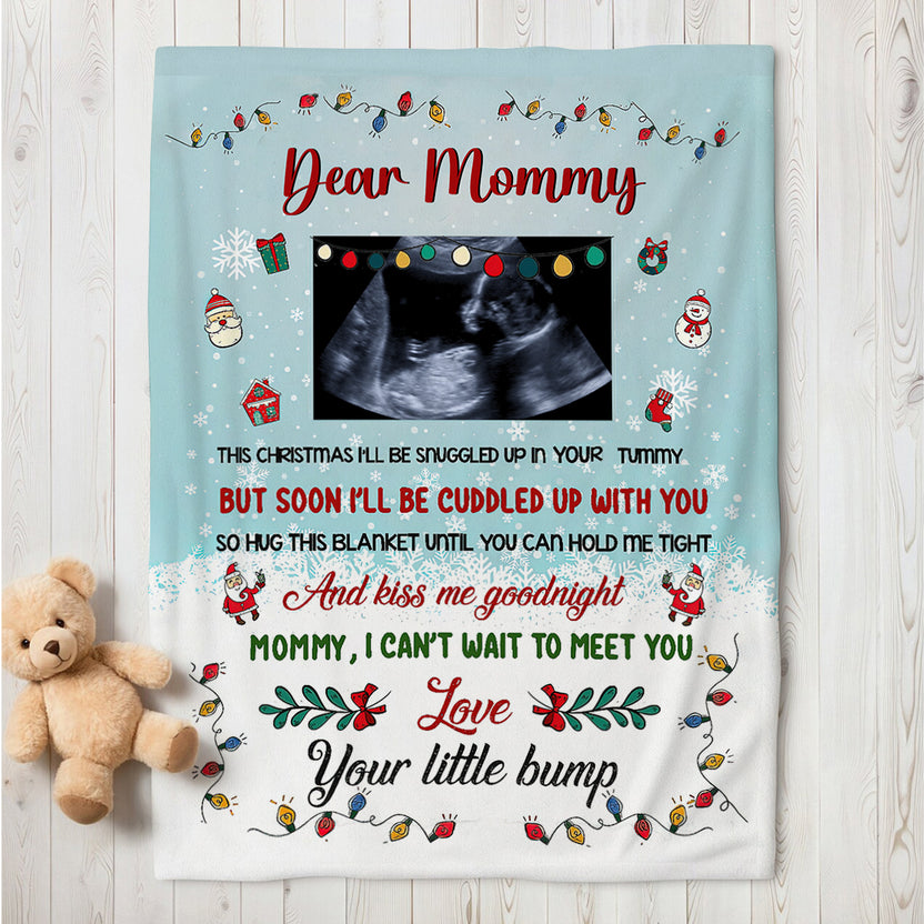 Gifts For New Mom, But Soon I Will Be Cuddled With You Sonogram Photo, Personalized Blanket, Gifts For Mom To Be, Fleece Sherpa, 1st Time Mom Blanket, Gifts For Christmas