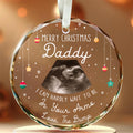 Merry Christmas Daddy Glass Ornament, “I Can Hardly Wait To Be In Your Arms”, Baby Bump Ultrasound Gift, Expecting Dad Christmas Keepsake