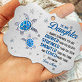 Cute Turtle You Are Smarter Than You Think Jewelry Style Printed Aluminum Ornament, Christmas Tree Holiday Ornament, Mom To Daughter Keepsake Gifts For Daughter Girl From Mom Mother