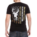 Personalized T-Shirt For Dad Father From Son Daughter Gifts For Daddy Buckin Dad Ever Hunting Lovers Deer Camo Flag Custom Name Short Sleeve Tops Tee Shirt For Birthday Fathers Day