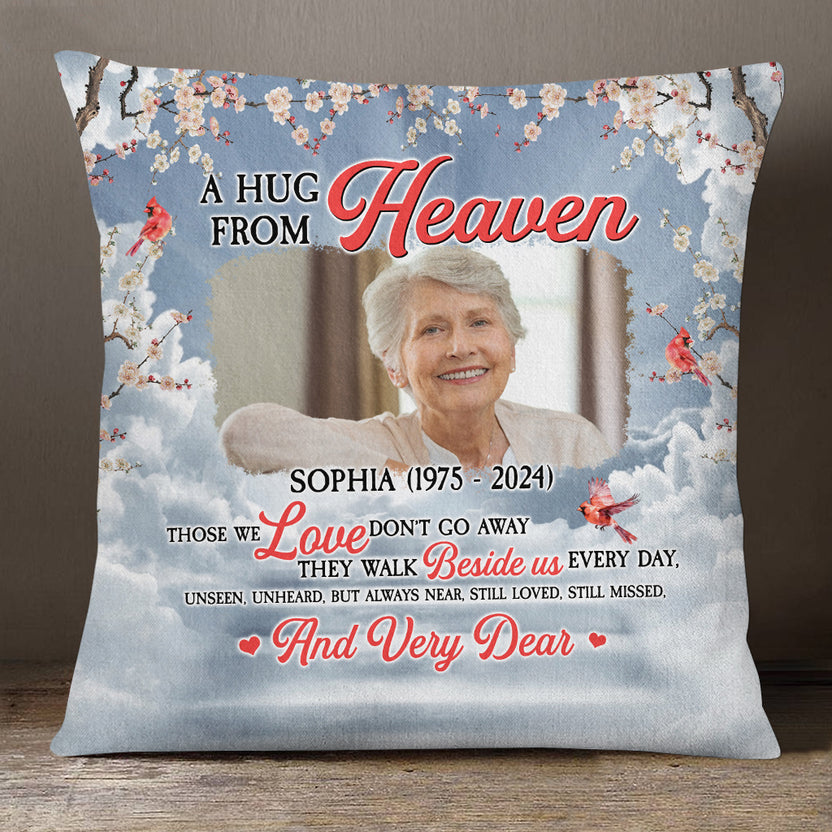 Remembrance Gifts, Personalized Memorial Square Pillow, Those Love Don't Go They Walk Beside Us, Gifts For Loss Of Dad Grandma, Sofa Couch Cushion, In Memory Of Gifts For Anniversary
