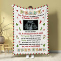 New Dad Gifts, This Christmas I'm Snuggled Warm And Safe In Mommy's Tummy Baby Ultrasound, Personalized Blanket, Gifts For New Daddy, Fleece Sherpa Blanket, Gifts For Xmas