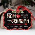 Mom Grandma Ornament, Being A Mom Is An Honor, Being A Grandma Is Priceless, Personalized Grandkids Names, Christmas Gift For Grandma