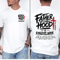 Christian Dad Shirt 2 Sides, Fatherhood Is Kingdom Work T Shirt, Proverbs 22:6 Tee, Faith Based Hoodie, Fathers Day Gift, Christian Streetwear, Unisex Regular Fit Crewneck Tee, Classic Streetwear