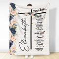 Personalized Blanket For Daughter Sisters From Family Friends Gifts Ideas For Christian Cross Flowers You Are Strong Chosen Loved Custom Name Fleece Sherpa Blanket For Birthday