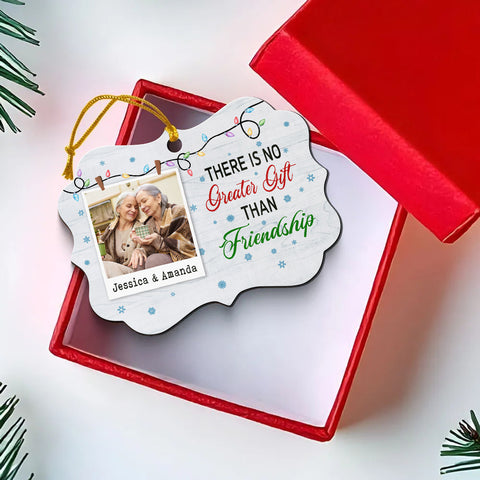 There Is No Greater Gifts Than Friendship Friends Together Xmas Light Snowflakes, Personalized Christmas Ornament, Gifts For Old Ladies, Xmas Tree Decor, Friends Ornament