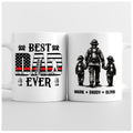 Dad Ever Firefighter Mug, Personalized Coffee Cup For Proud Fireman Father And Kids, Firefighter Gifts For Dad, Husband Or Grandpa, Thoughtful Gifts Father’s Day, Birthday, Or Christmas