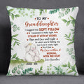 Personalized Square Pillow For Granddaughter Kids From Grandma Nana Gifts For Granddaughter You'll Feel My Love Within It Cute Bunny Custom Name Double Sided Sofa Couch Cushion On Birthday
