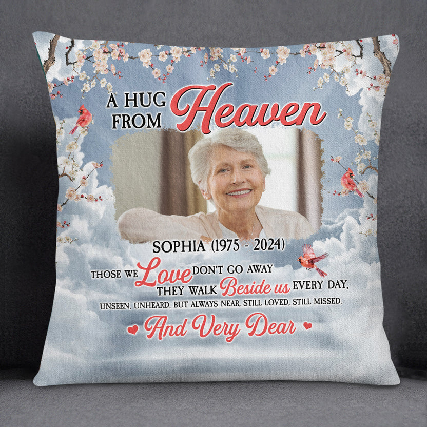 Remembrance Gifts, Personalized Memorial Square Pillow, Those Love Don't Go They Walk Beside Us, Gifts For Loss Of Dad Grandma, Sofa Couch Cushion, In Memory Of Gifts For Anniversary