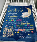 Personalized Blanket For 1St Time Mother From Baby Hi Mommy Grandma Told Me That 1St Mother's Day Cute Sleeping Elephant Custom Name First Time Mom Gifts Fleece Sherpa Blanket For Birthday